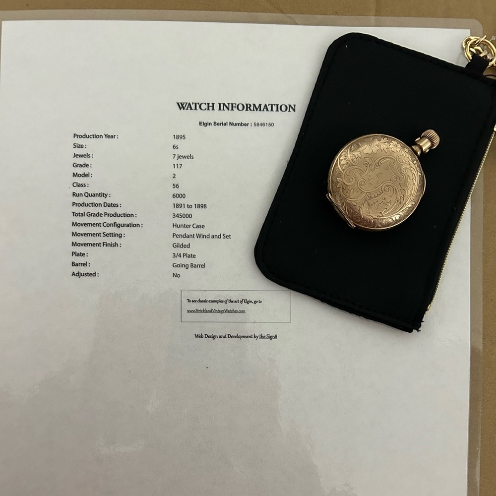 2 elgin pocket watches